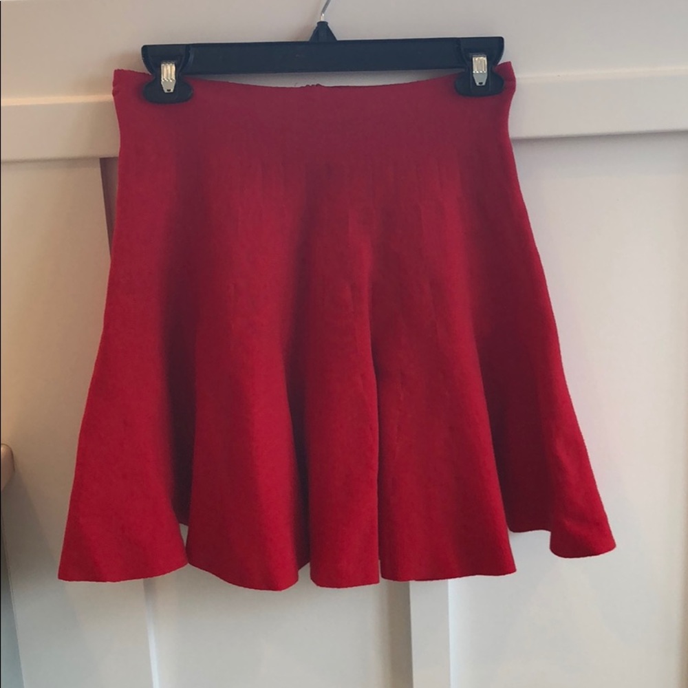 Signature 8 red flared skirt